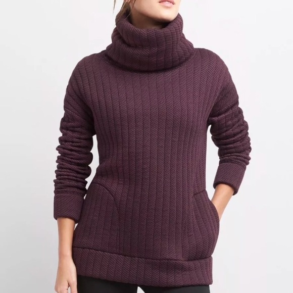 Gap Fit Marl G Cable Quilt Turtleneck 